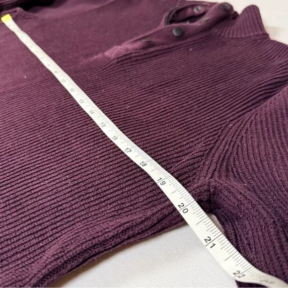 Express Men's Dark Purple Zip Up Sweater - Picture 4 of 8